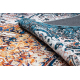 ANTIKA carpet ancret orangeblue, modern ornament, washable - blue / orange