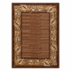 BCF Tapis Morad FELIKS cadre, feuilles classique - marron