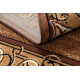 BCF Tapis Morad FELIKS cadre, feuilles classique - marron