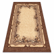 ORIENT 6889 carpet burgundy / black Buchara, frame, oriental, with fringes