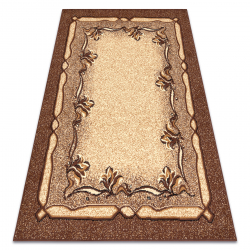 ORIENT 6889 carpet burgundy / black Buchara, frame, oriental, with fringes