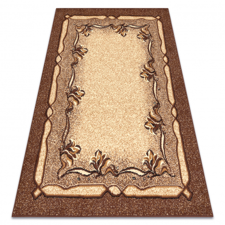 ORIENT 6889 carpet burgundy / black Buchara, frame, oriental, with fringes