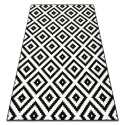 ORIENT 6039 carpet burgundy / black Frame, rosette, oriental, with fringes