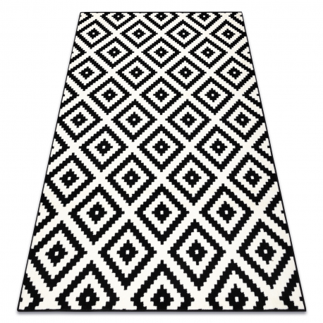 Carpet BCF Morad RUTA Diamonds, geometric - black / cream