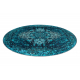 ANTIKA matto pyöreä ancret azure, moderni koriste, pestävä - sininen