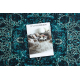 ANTIKA carpet ancret azure, circle modern ornament, washable - blue