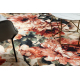 ANTIKA alfombra 24 tek, moderno flores, hojas lavable - terracota