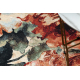 ANTIKA 24 tek paklājs, moderns Lapas, Ziedi mazgājams - terakota
