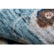 ANTIKA alfombra 51 tek, azteca, lavable - gris / azul