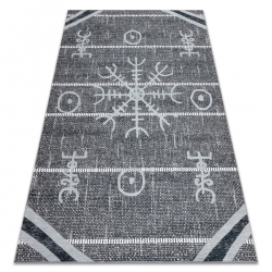 Carpet ALLURE 1963 Marble - Structural, stylish, glamour black / gold