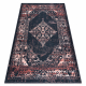 ANTIKA paklājs 120 tek, moderns ornaments, mazgājams - melns / terakota