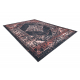 ANTIKA carpet 120 tek, modern ornament, washable - black / terracotta