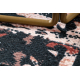 ANTIKA tapijt 120 tek, modern ornament, wasbaar - zwart / terracotta