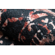 ANTIKA alfombra 120 tek, adorno sunset, lavable - negro / terracota