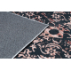 ANTIKA alfombra 120 tek, adorno sunset, lavable - negro / terracota