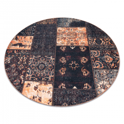 Alfombra ALLURE 1966 Cubo 3D - Estructural, elegante, glamurosa negro / oro 