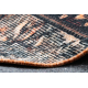 ANTIKA ancient chocolate carpet, circle modern patchwork, Greek washable - black / terracotta