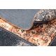 ANTIKA alfombra ancient chocolate circulo, patchwork moderno, griego lavable - negro / terracota