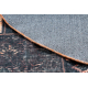 ANTIKA ancient chocolate szőnyeg kör, modern patchwork, görög mosható - fekete / terrakotta