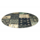 ANTIKA alfombra ancient olive circulo, patchwork moderno, griego lavable - verde 