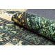 ANTIKA ancient olive carpet, circle modern patchwork, Greek washable - green