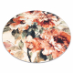 ANTIKA 24 tek cirkel, moderne blade, blomster vaskbart - terracotta