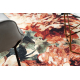 ANTIKA alfombra 24 tek circulo, moderno flores, hojas lavable - terracota