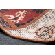 ANTIKA ancient rust Teppich Kreis, modernes Patchwork, griechisch waschbar - Terrakotta