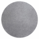 Carpet, round SAN MIGUEL silver 92 plain, flat, one colour