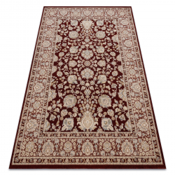 Teppich Wolle JADE 45009/301 Frame, Blumen klassisch rot / beige OSTA