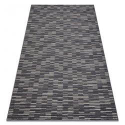 Teppich CASABLANCA LOOM Kreis grau, Schleife weich drinnen & draußen