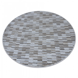 Alfombra CASABLANCA LOOM círculo beige, lazo, suave Interior y exterior