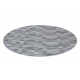 Teppe, rund LIBRA grå 109 striper