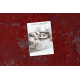 Tapis Laine JADE 45000/301 Ornement rouge / gris OSTA