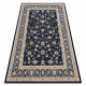 Teppich Wolle JADE 45014/530 Frame, Blumen klassisch dunkelblau / beige OSTA