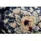 Covor Lână JADE 45014/530 Cadru, flori clasic albastru închis / bej OSTA