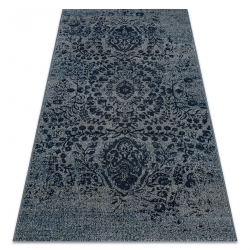 Teppich Wolle JADE 45008/903 Ornament dunkelblau / blau OSTA