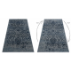 Килим Wool JADE 45008/903 Oрнамент класичний темно-синій / блакитний OSTA