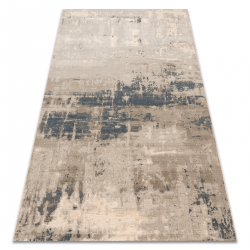 Wool Carpet SOHO 477.27.LA101 OSTA - Flowers, frame, natural beige / terracotta 