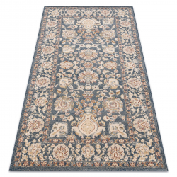 Matta Ull JADE 45009/900 Ram, blommor klassisk beige / blå OSTA