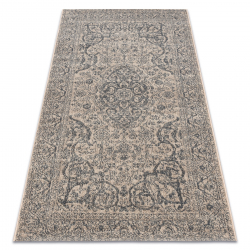 Dywan SOHO 477.22.LA115 wełniany OSTA - Ornament, kwiaty naturalny beż / terakota