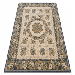 Dywan SOHO 477.15.LA506 wełniany OSTA - Ornament, ramka naturalny zielony / beż