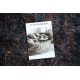 Dywan do prania ANDRE 1013 Ornament, vintage antypoślizgowy - czarny / terakota