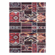 Alfombra lavable ANDRE 2305 Oriental patchwork antideslizante - burdeos / marrón