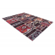 Tapis lavable ANDRE 2305 oriental patchwork antidérapant - bordeaux / marron