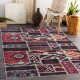 ANDRE 2305 tapijt wasbaar oosters patchwork antislip - bordeauxrood / bruin