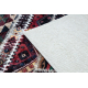 Alfombra lavable ANDRE 2305 Oriental patchwork antideslizante - burdeos / marrón