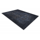 ANDRE 1058 tapijt wasbaar Ornament, vintage antislip - zwart / blauw 