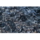 Килим, що миється ANDRE 1058 Орнамент, vintage нековзкий - чорний / блакитний