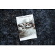 Alfombra lavable ANDRE 1058 Ornamento, vintage antideslizante - negro / azul 
